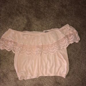 Off the shoulder semi-cropped top